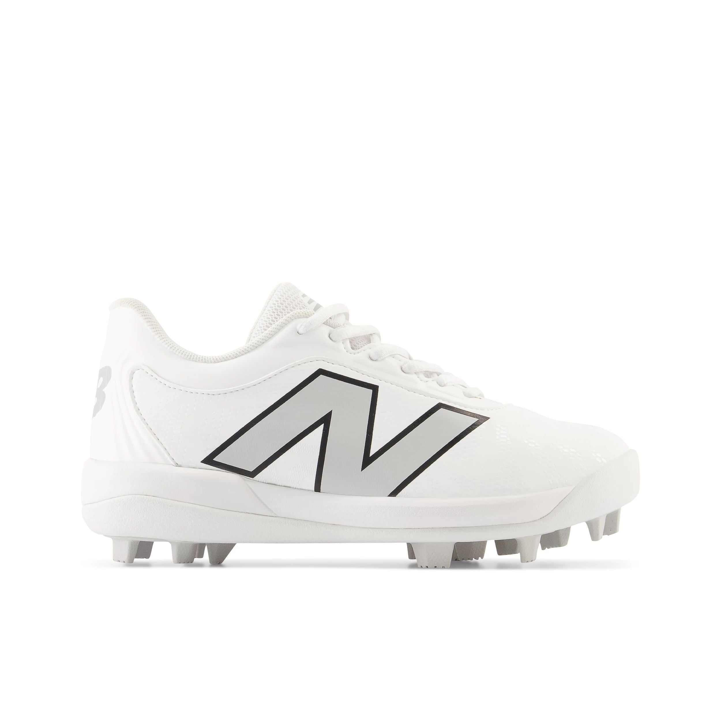 Men’s new balance molded cleats size 7 white New Balance 4040 v6 Rubber Molded - White/Black (J4040TW6) main image 3