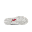 New Balance 4040v7 White Youth Molded Cleats