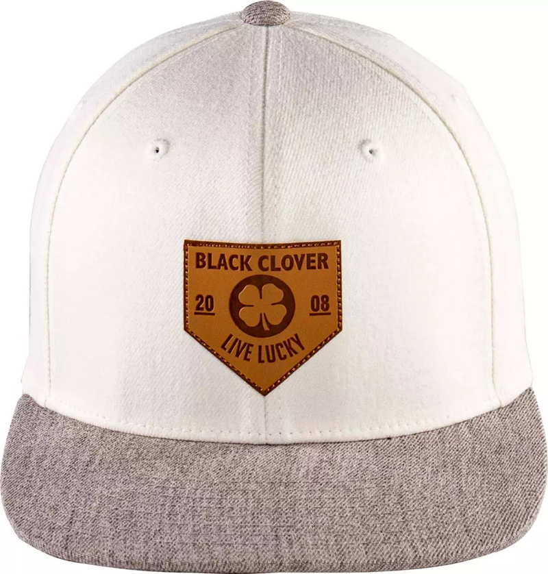 Black Clover + Rawlings Leather Patch Flat Brim Hat - Nutmeg Sporting Goods
