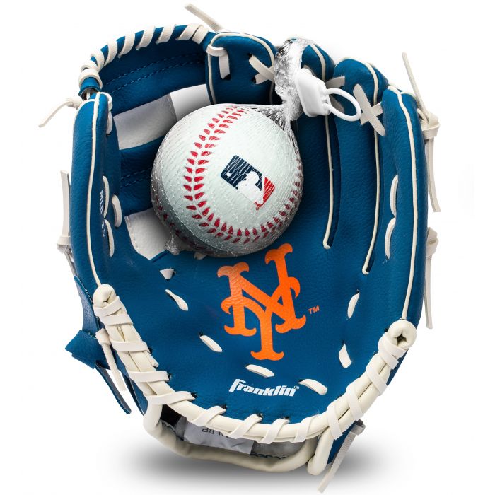 Franklin MLB Mets Tee Ball Glove - 9.5" - Nutmeg Sporting Goods