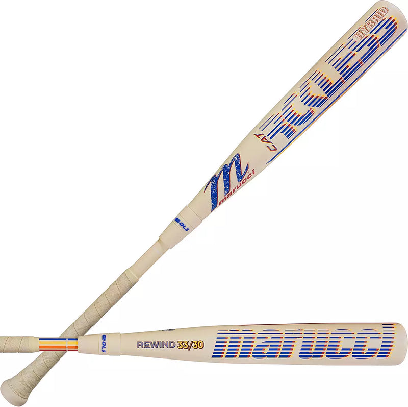 Marucci Limited Edition CATX RCKLESS Rewind Cream Hybrid BBCOR Baseball Bat (-3)