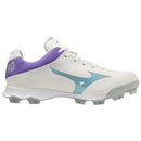 Mizuno Finch Wave LightRevo White/Blue/Purple TPU Girl's Cleats