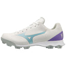 Mizuno Finch Wave LightRevo White/Blue/Purple TPU Girl's Cleats