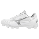 Mizuno Cushionrevo Finch Jr. Girl's Cleats White/Silver