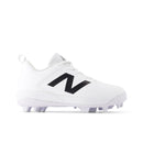 New Balance 4040v8 White Youth Molded Cleats