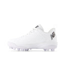New Balance 4040v8 White Youth Molded Cleats