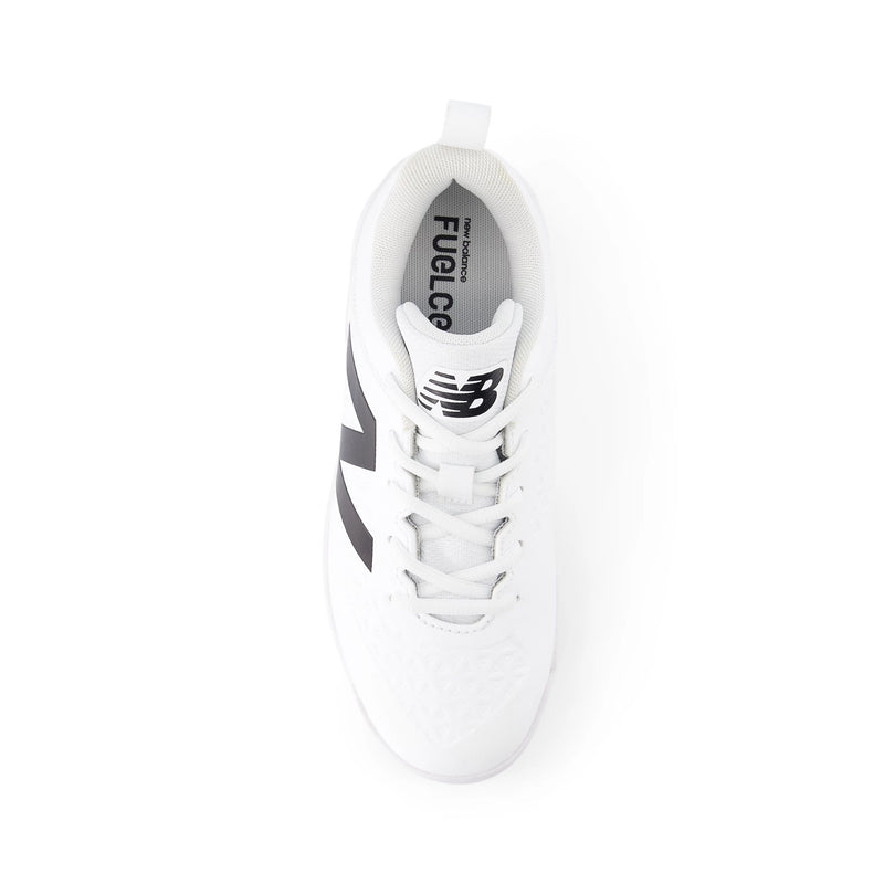 New Balance 4040v8 White Youth Molded Cleats