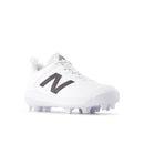 New Balance 4040v8 White Youth Molded Cleats