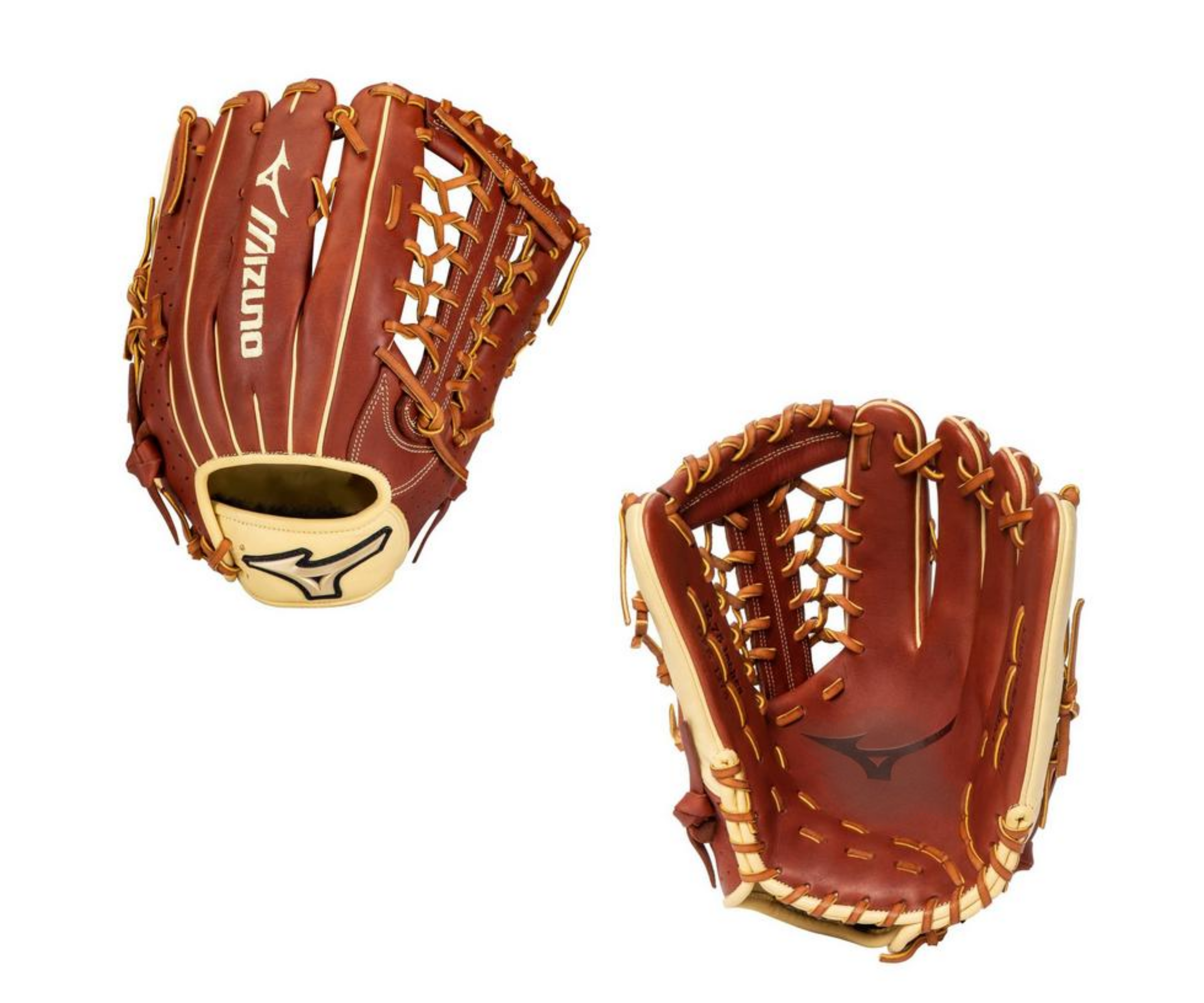 Mizuno PRIME ELITE 軟式グローブ ブラウン/クリーム Mizuno Prime Elite Outfield Baseball Glove - 12.75