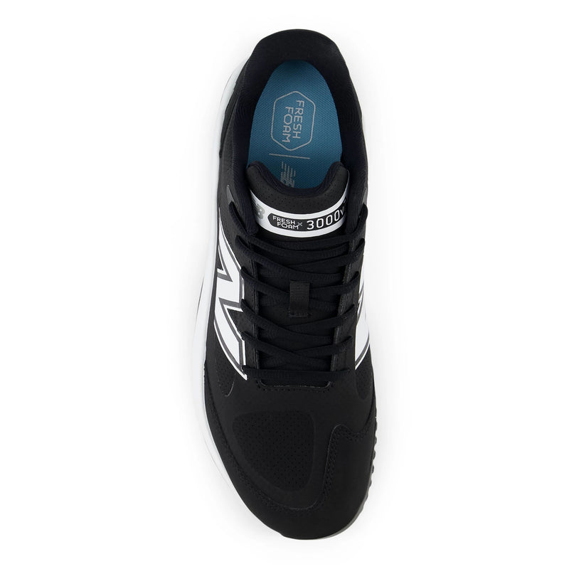 New Balance 3000v7 Black with White Turf Trainer