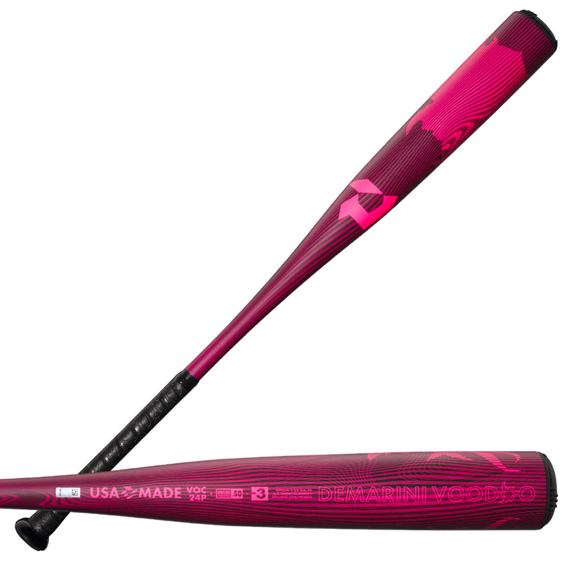 DeMarini 2024 Voodoo One Limited Edition Pink BBCOR Baseball Bat (-3)