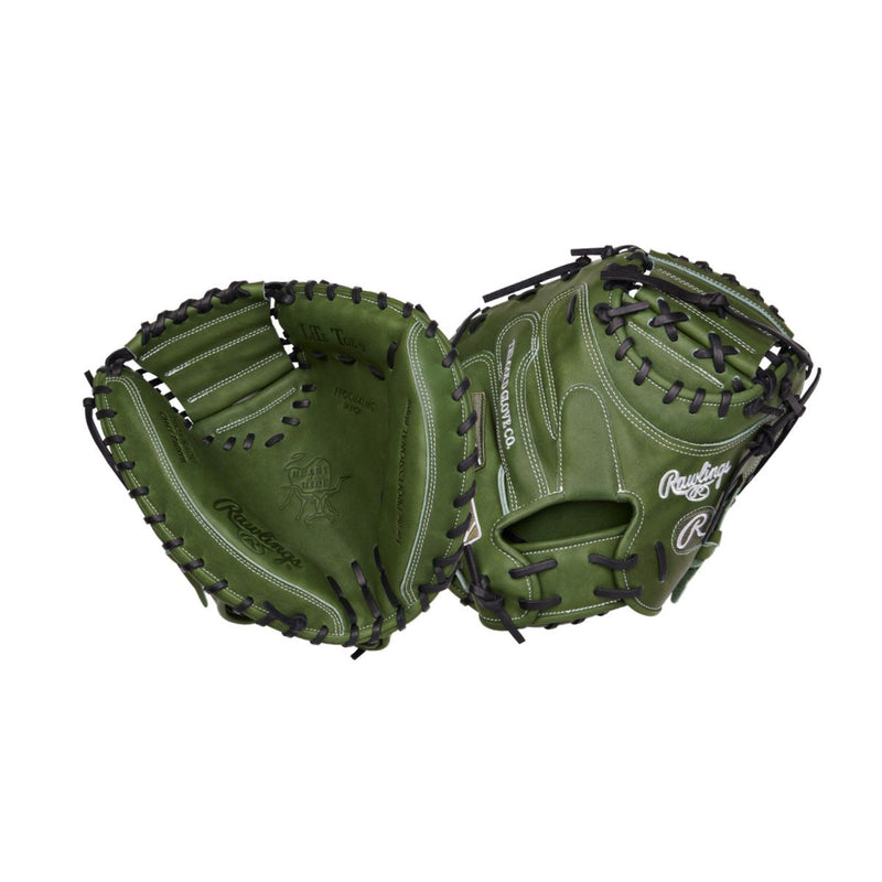 Rawlings Heart of the Hide Military Green PROCM41MG Catchers Mitt - 34"