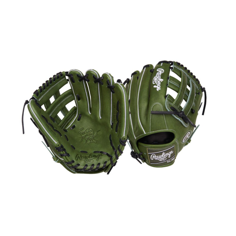 Rawlings Heart of the Hide Military Green PROKB17MG Infield/Outfield Glove - 12.25"