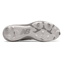 New Balance FuelCell 4040v6 Gray with White Low Metal Men's Cleats