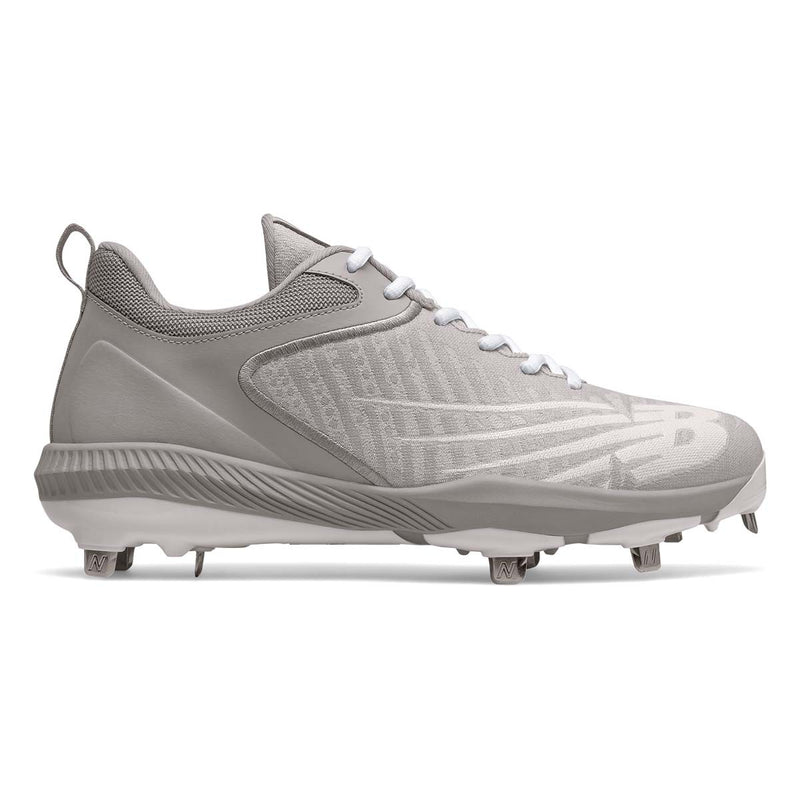 New Balance FuelCell 4040v6 Gray with White Low Metal Men's Cleats