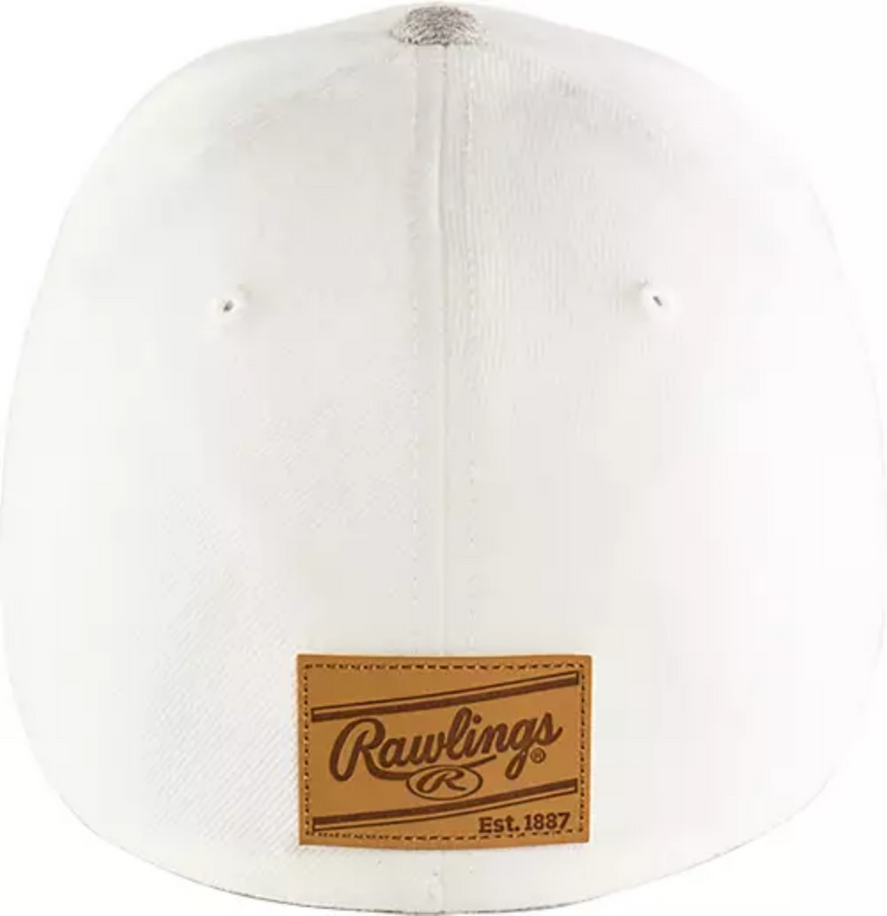 Black Clover + Rawlings Leather Patch Flat Brim Hat - Nutmeg Sporting Goods