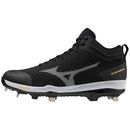 Mizuno Dominant 4 Black/White Mid Metal Men's Cleats