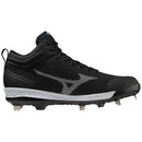 Mizuno Dominant 4 Black/White Mid Metal Men's Cleats