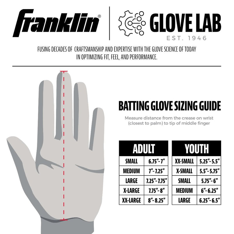 Franklin CFX Pro Full Color Chrome Youth Batting Gloves - Nutmeg Sporting Goods