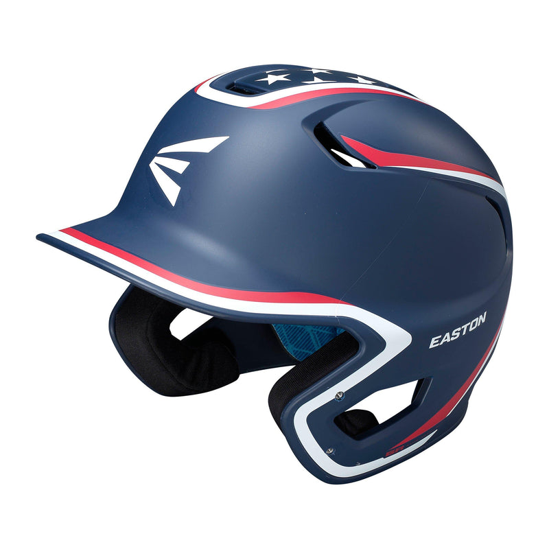 Easton Z5 2.0 Matte Finish Stars And Stripes Baseball Batter's Helmet With Universal Jaw Guard - Nutmeg Sporting Goods