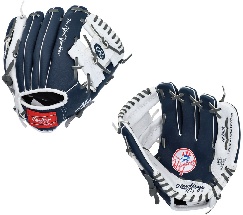 Rawlings New York Yankees Tee Ball Glove - 10" - Nutmeg Sporting Goods