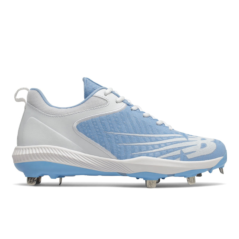 New Balance FuelCell 4040v6 Carolina with White Low Metal Men's Cleats - Nutmeg Sporting Goods
